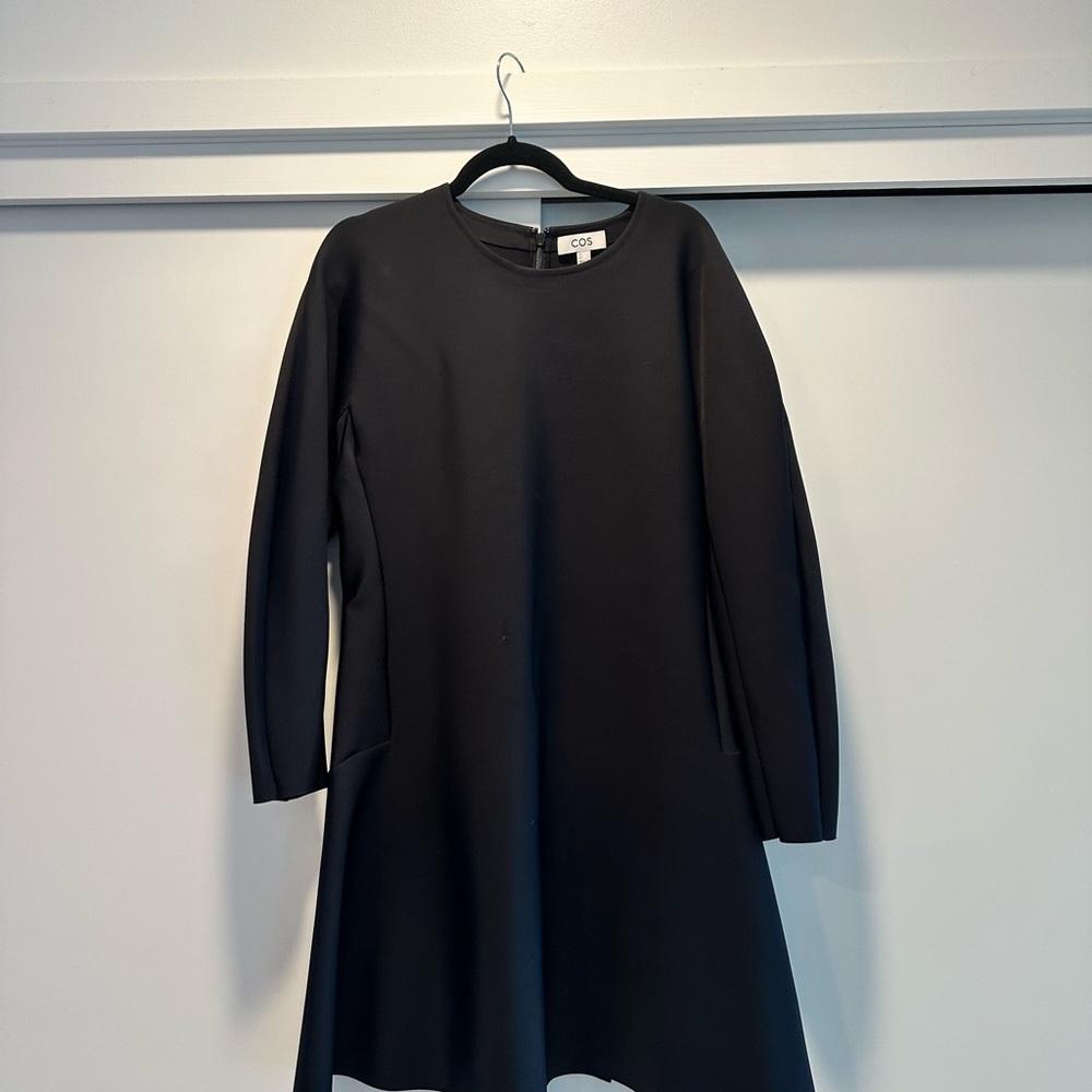COS Elegant Black Long Sleeve Dress